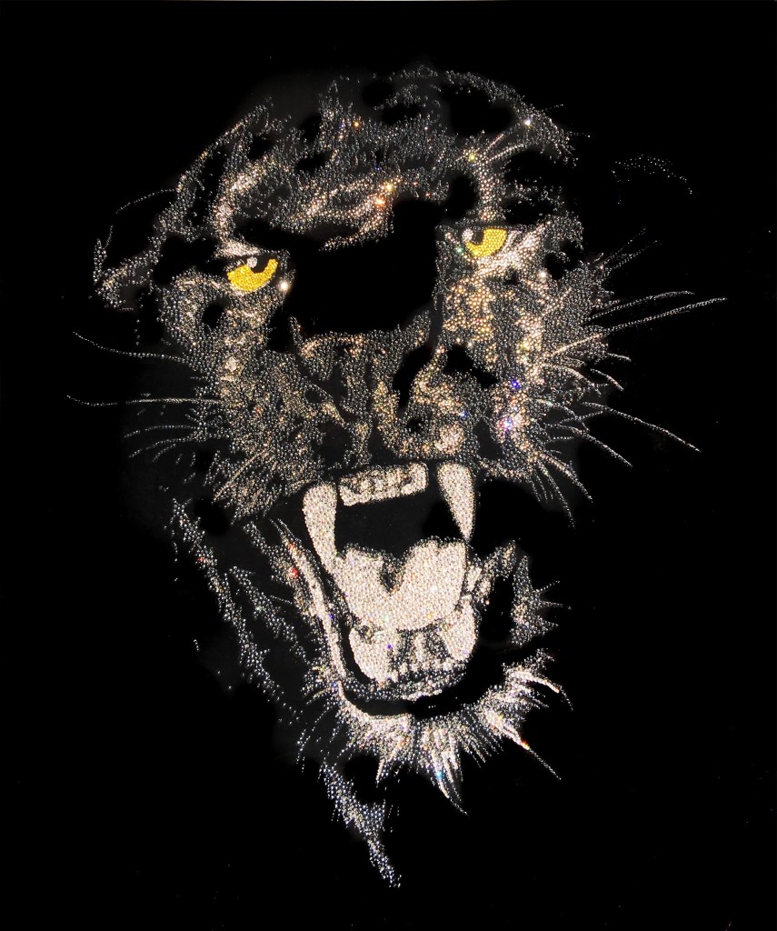 Black Heart, 17500 Crystals from Swarovski® su plexiglas, 80x70 cm. 2016