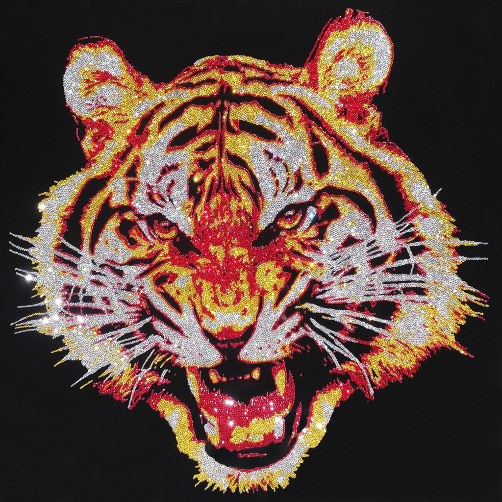 The Tiger, 46300 Crystals from Swarovski® su plexiglas, 100x100 cm. 2014