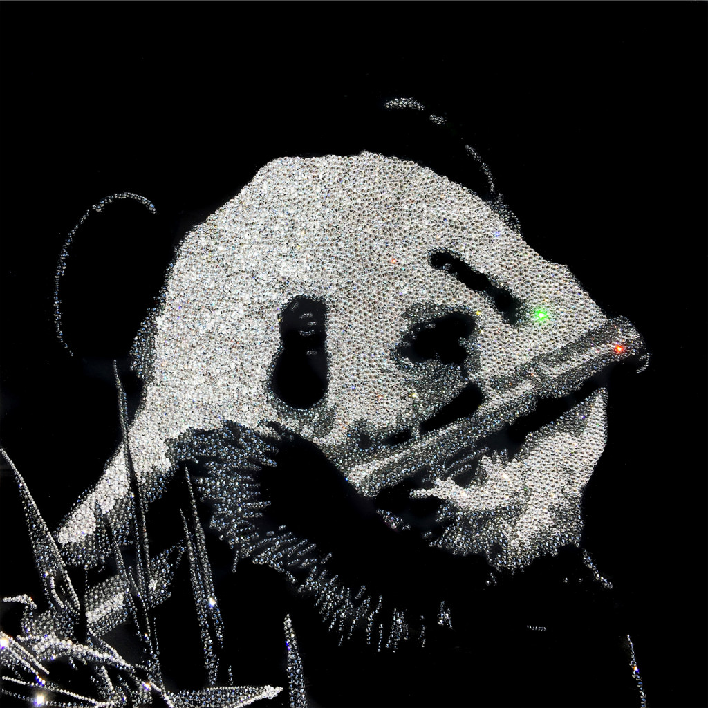 Lovely Panda, 9300 Crystals from Swarovski® su plexiglas, 50x50 cm. 2016